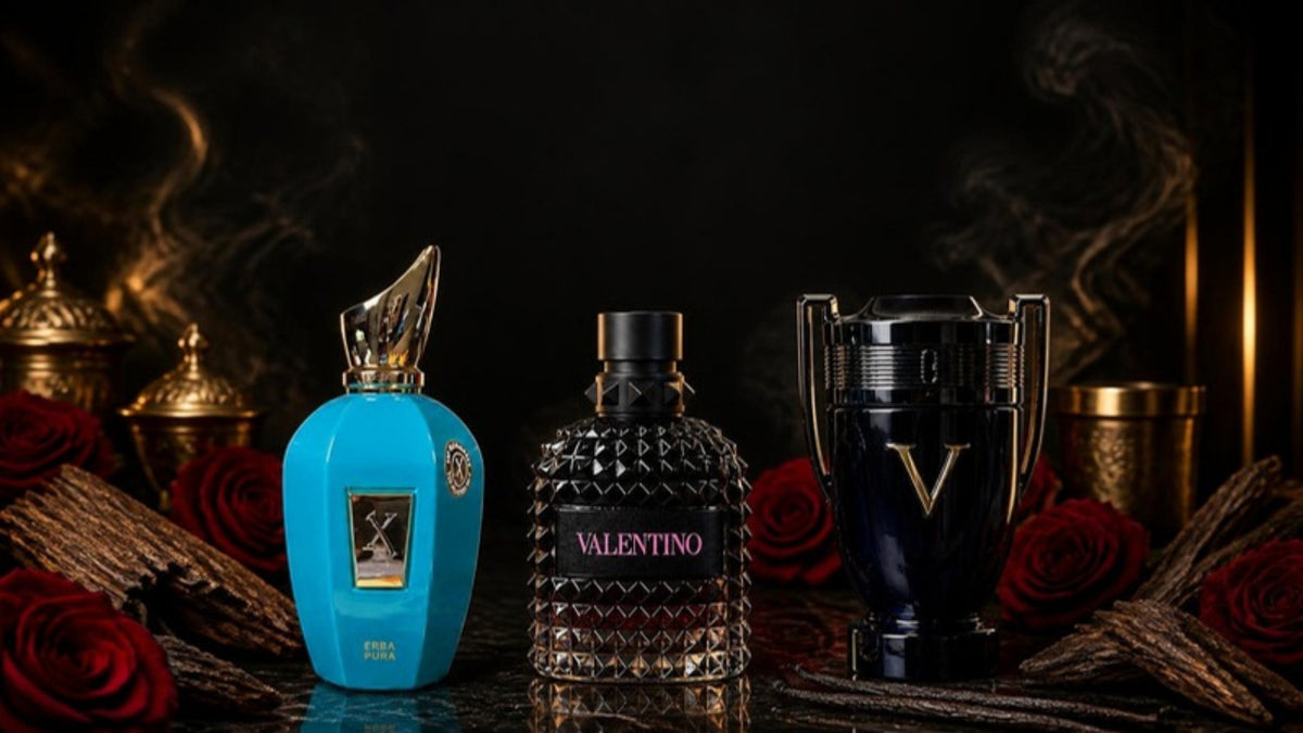 Erba Pura, Valentino Born in Roma e Invictus Victory Elixir – Alta Fragancia